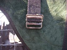 Many bareback pads come with a very unsatisfactory cinch system; it does not stay very tight, and the flat thin strap can hurt the horses's belly after a short ride.