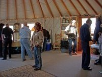 Breakfast club is held in yurts, homes, cabins, tipis, you name it!